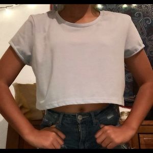 Blue crop top